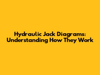 Hydraulic Jack Diagrams: Understanding How They Work