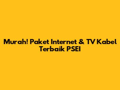 Murah! Paket Internet & TV Kabel Terbaik PSEI