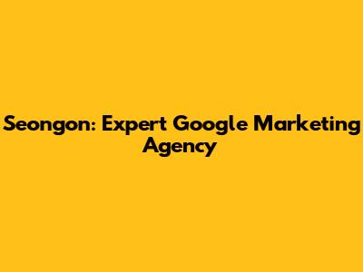 Seongon: Expert Google Marketing Agency